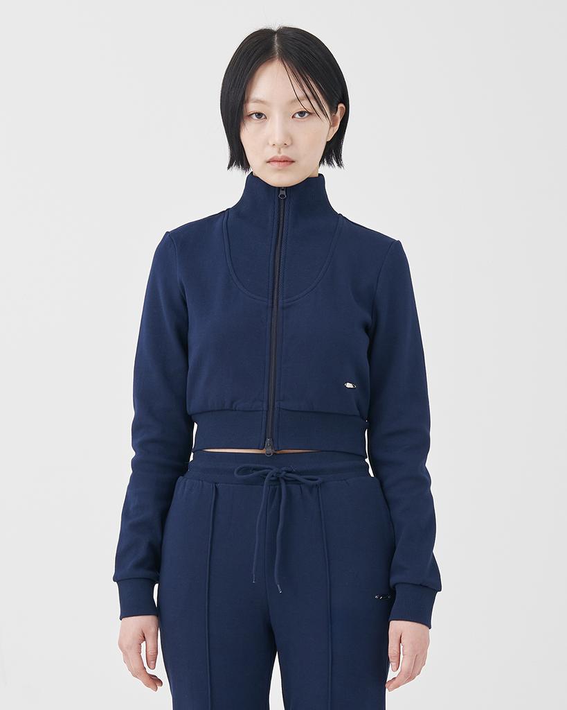 Fdr Crop Essential Zip Up_Cream