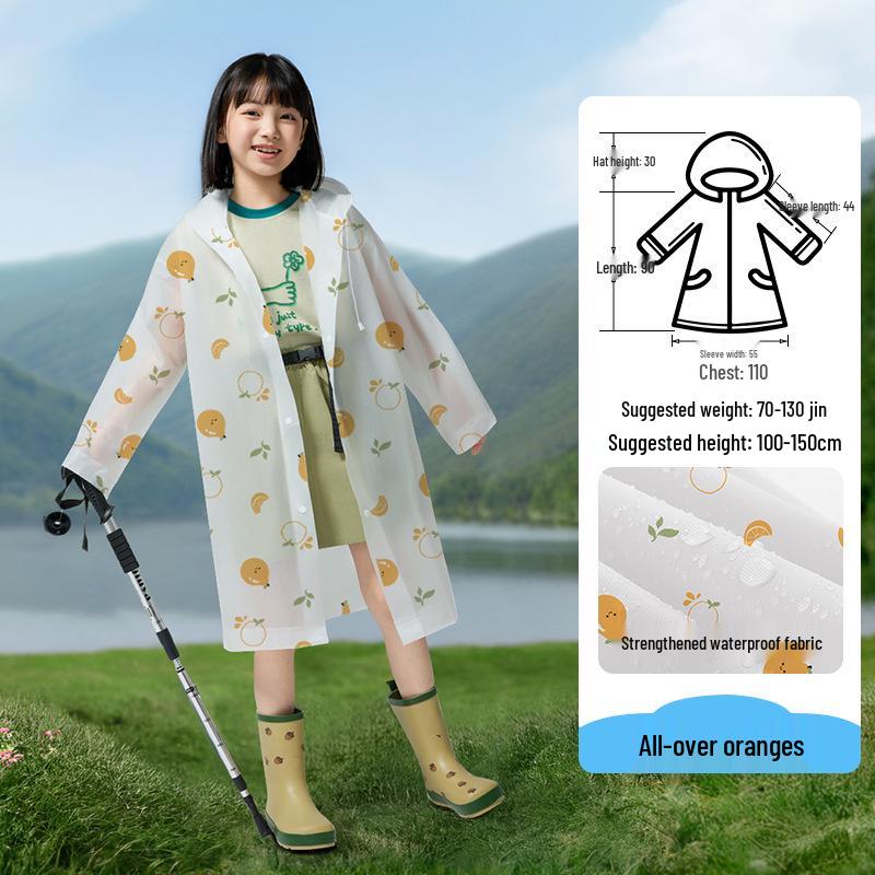 Reusable Full-Length Women's Raincoat for Outdoor Use