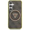 Case for Samsung Galaxy S25 Guess 4G Glitter MagSafe Brown