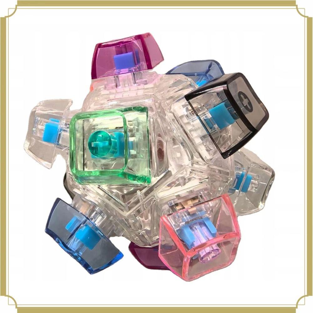 Clickable Button Fingertip Press Button Tester 12 Key Keyboard Key Toy Fidget Toy Focus Games