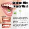 Coconut Mint Mouthwash Tongue Scraper Set Powerfully Removes Bad Breath Plaque Long-Lasting Freshness Coconut Oil Mouthwash