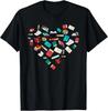 Library Books Heart Bookworm Valentines Day Gift Unisex T-Shirt