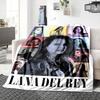 Lana Del Rey Pop Star Blanket Soft Throw Blanket For Home Bedroom Bed Sofa Travel Office Solid Christmas Blanket