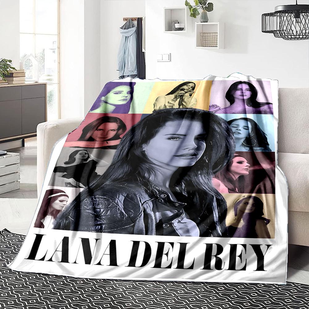 Lana Del Rey Pop Star Blanket Soft Throw Blanket For Home Bedroom Bed Sofa Travel Office Solid Christmas Blanket