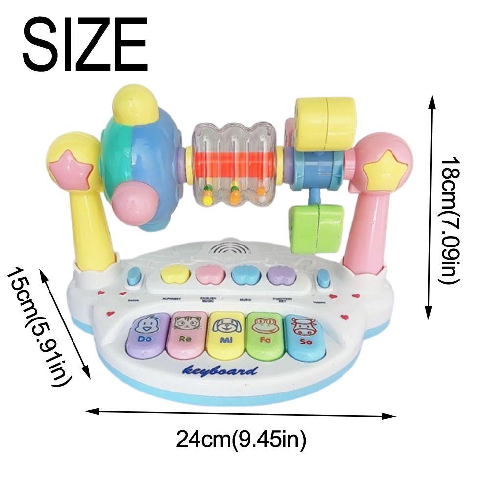 Rotating Bell Baby Music Piano Toy Interactive Early Educational Music Toy  Children