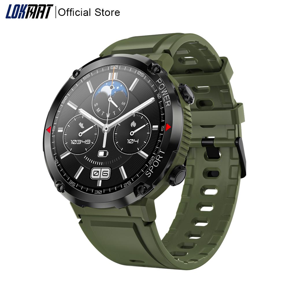 

LOKMAT ZEUS PRO Bluetooth звонки Спортивные Смарт-часы 1,6-дюймовый большой сенсорный экран Фитнес-трекер Смарт-часы Монитор сердечного ритма