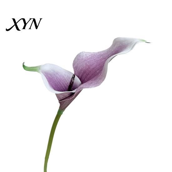 EVA Material Flowers Artificial Calla Lily Flowers, Flexible Branches Realistic Faux Flower, Soft Touch Fake Lilies for Home Wedding Decor Single Stem