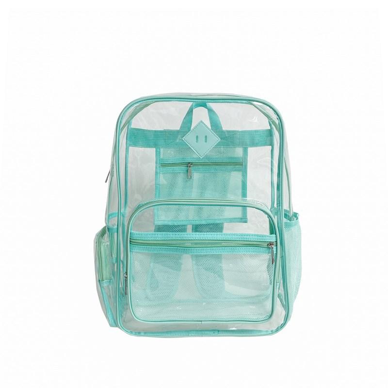 Schoolbag transparent double shoulder jelly bag, double back male high school college student PVC schoolbag female large capacity trend backpack