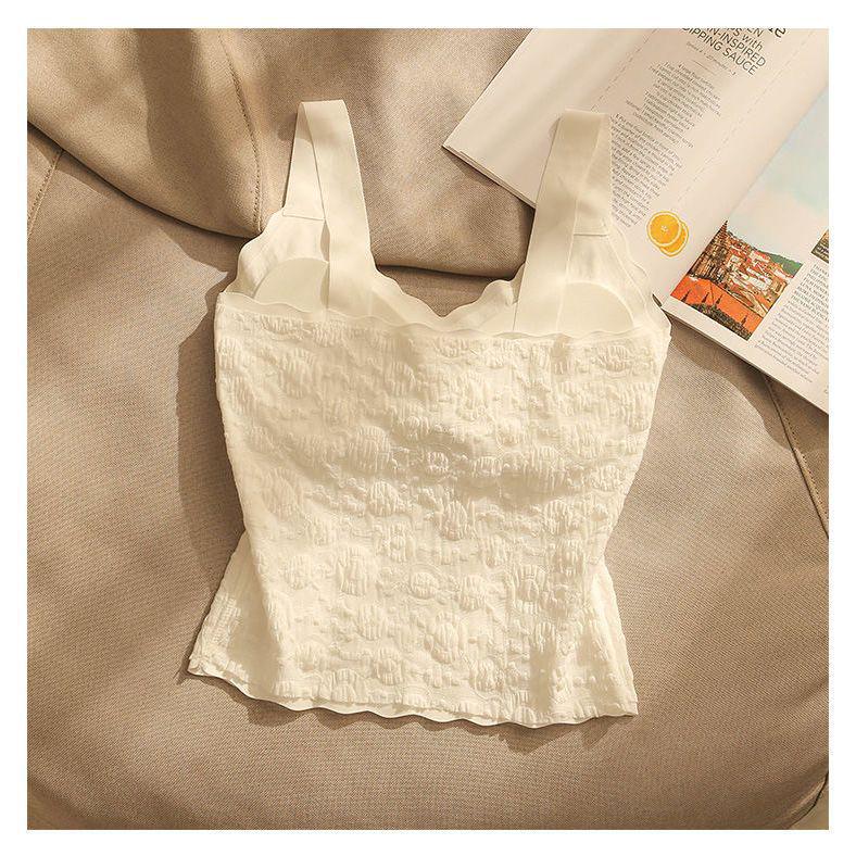 Spicy Girl Jacquard-Camisole mit schönem Rücken - Integriertes 2026 Dopamin-Bandeau-Tanktop für Damen