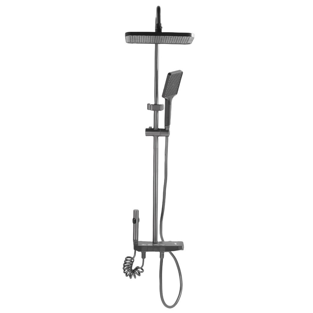 Thermostatic Shower System High Pressure Shower Faucet Set with Rain Shower Head Handheld Shower