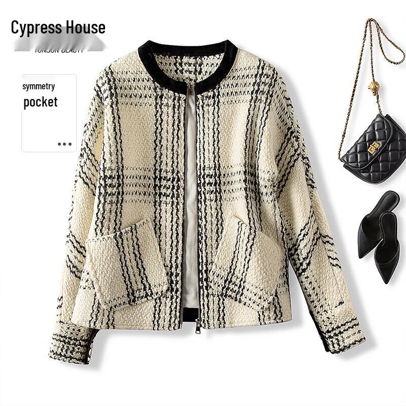 

Женская клетчатая куртка с контрастными рукавами «летучая мышь» XL