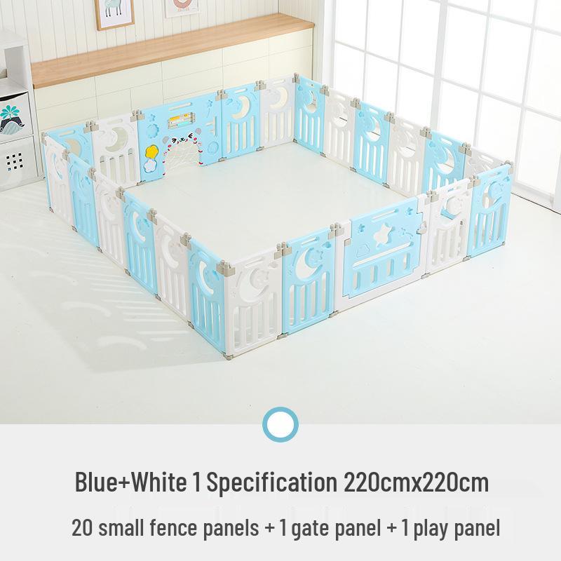 Folding Children's Playpen: Indoor Playground & Baby Crawling Mat with Safety Walker Guardrail