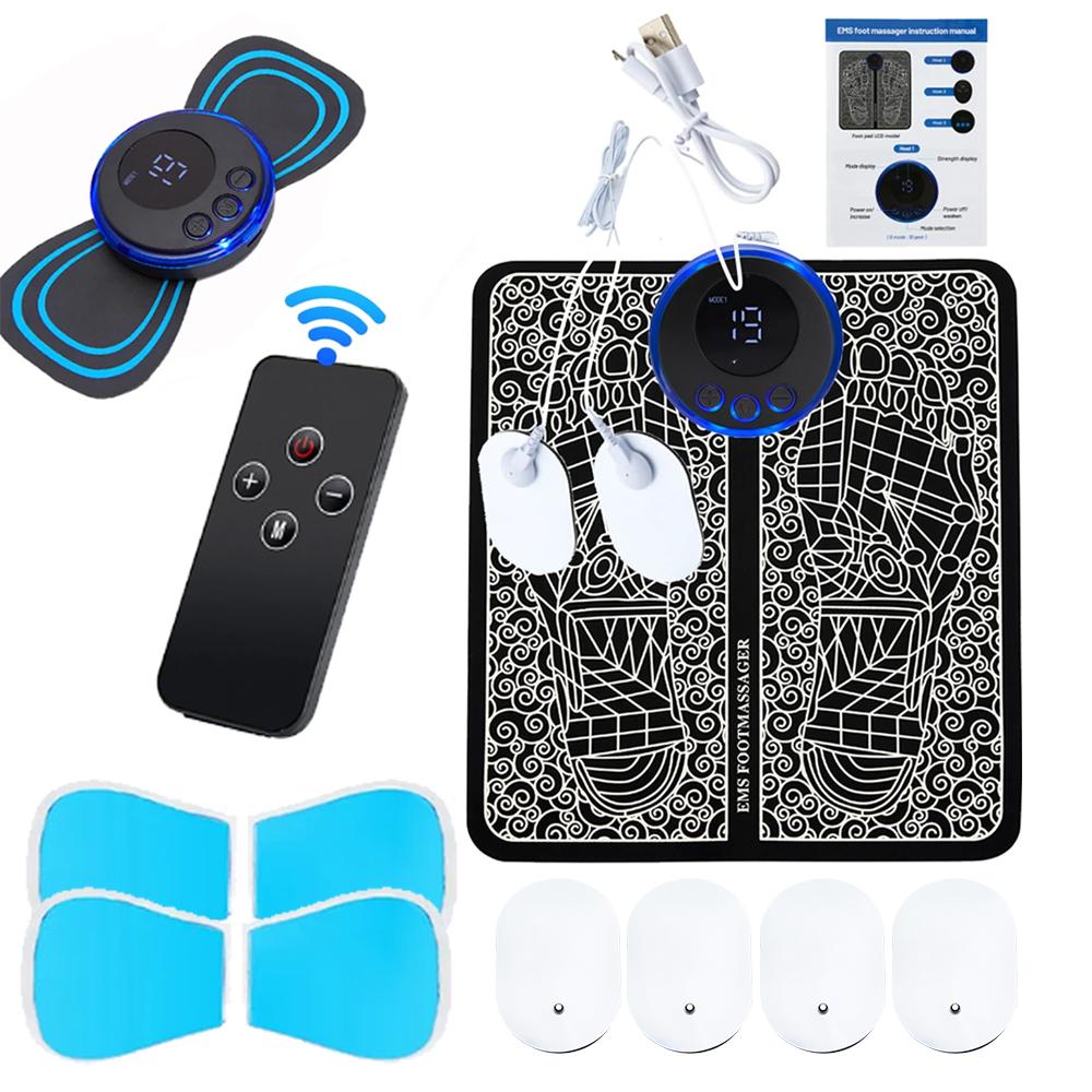 Electric EMS Foot Massager Accessories Pulse Muscle Stimulator Foldable Foot Massage Pad Relief Pain Relax,Support Dropshipping