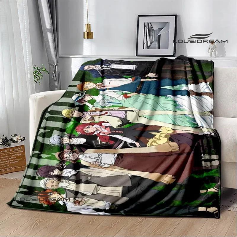 Cartoon Bungou Stray Dogs bedruckte Decken Picknickdecke Warme Flanelldecken Hausbettbezüge Decken für Betten Geburtstagsgeschenk