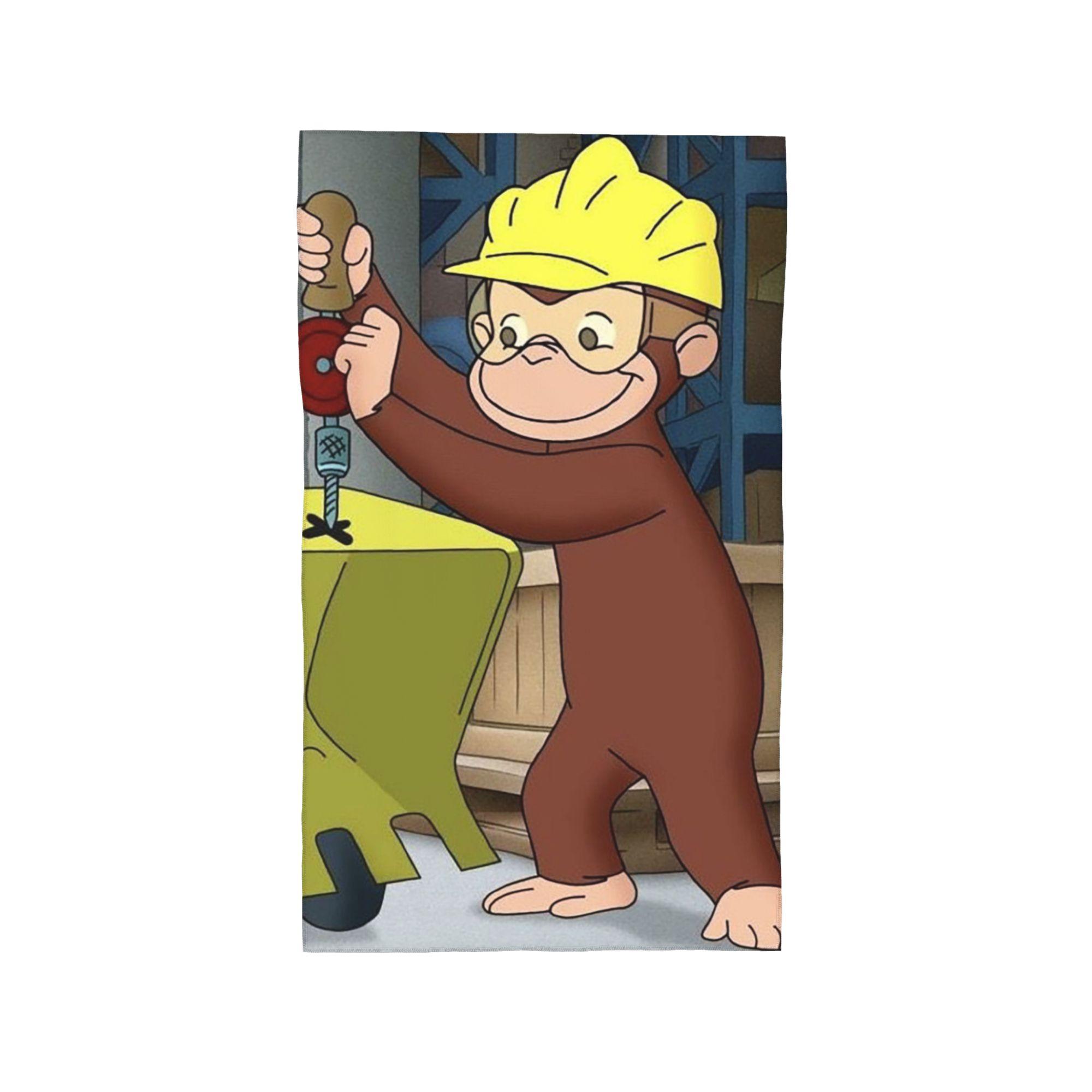 

Anime Curious George Monkey Soft Face Towel Quick Dry Pool Bath Cotton Towels Absorbent Quick W30*H60(CM)