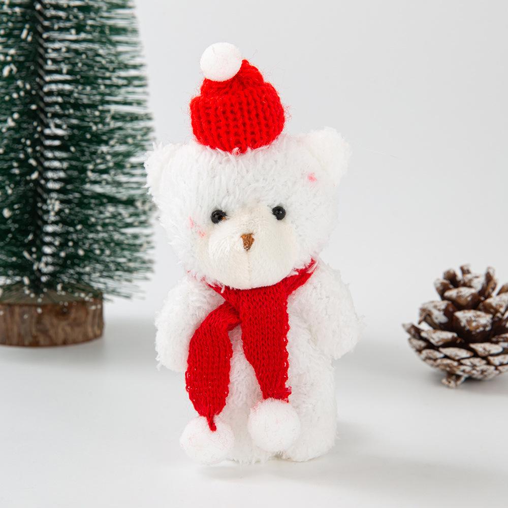 Plush Bear with Scarf - DIY Decorative Doll for Christmas Tree or Gift