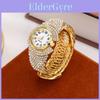 Ladies Full Diamond Quartz Wristwatch With Metal Strap For Elegant Gift Idea