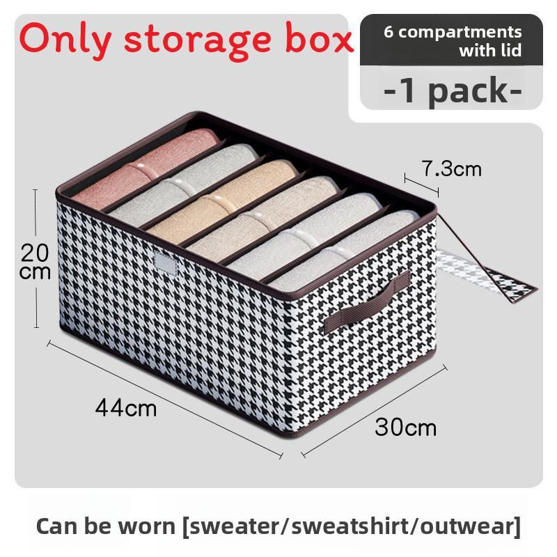Modern Grid Fabric Drawer Organizer With Foldable Design For Closet And Bedroom Storage