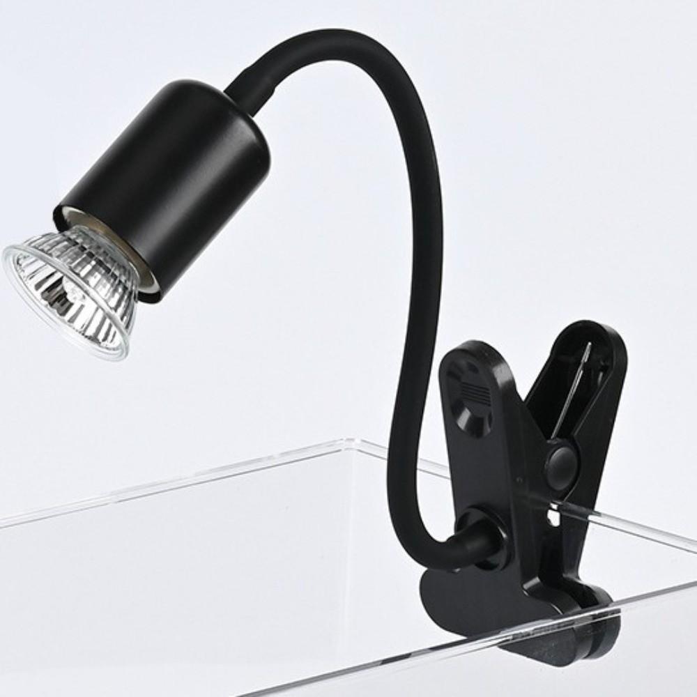 Curved Long Holder Turtle Basking Lamp Clip-on Lamp Holder Pet Heat Bulb  Temperature Controller