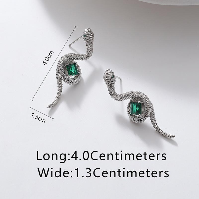 Subtle and Exquisite Snake Shaped Long Earrings, Non Allergic Earrings for Women, Cold and Simple Style, Versatile Earrings