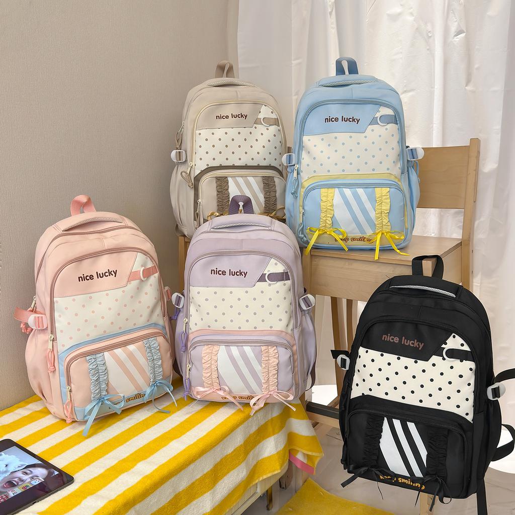 Schoolbag college style schoolbag female ins high value fashion niche design junior high school large capacity backpack computer backpack