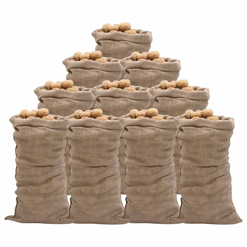 Jute Bags 10 pcs. 65 x 135 cm 100percent Jute 220 g m²