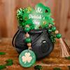 12pcs Halloween Candy Bucket for kids Hallowen Party Gift Buckets Holder Cauldron Black Witch Small Prop Kettle Hallowen Decor