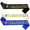 2025 Graduation Stole Unisex Adults Graduation Satin Sash Ribbon Class of 2025 Congrat Grad Etiquette Belt for Academic Commencements