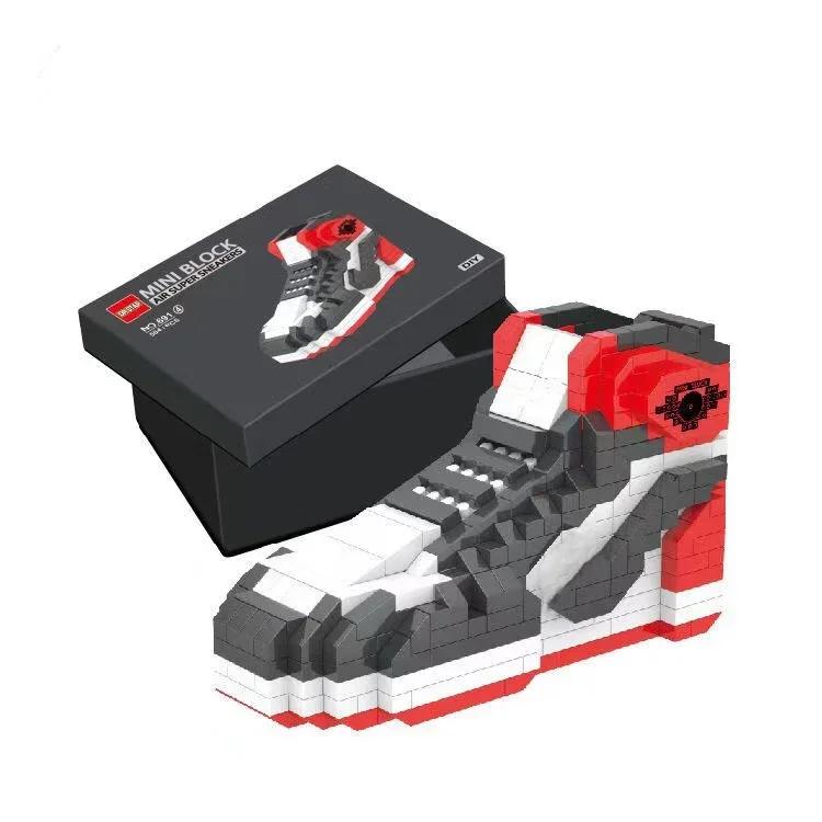 Mini Sports Basketball Shoes Building Blocks Sneakers Figure DIY Assembly Bricks Toys For Children Boys Birthday Christmas Presents