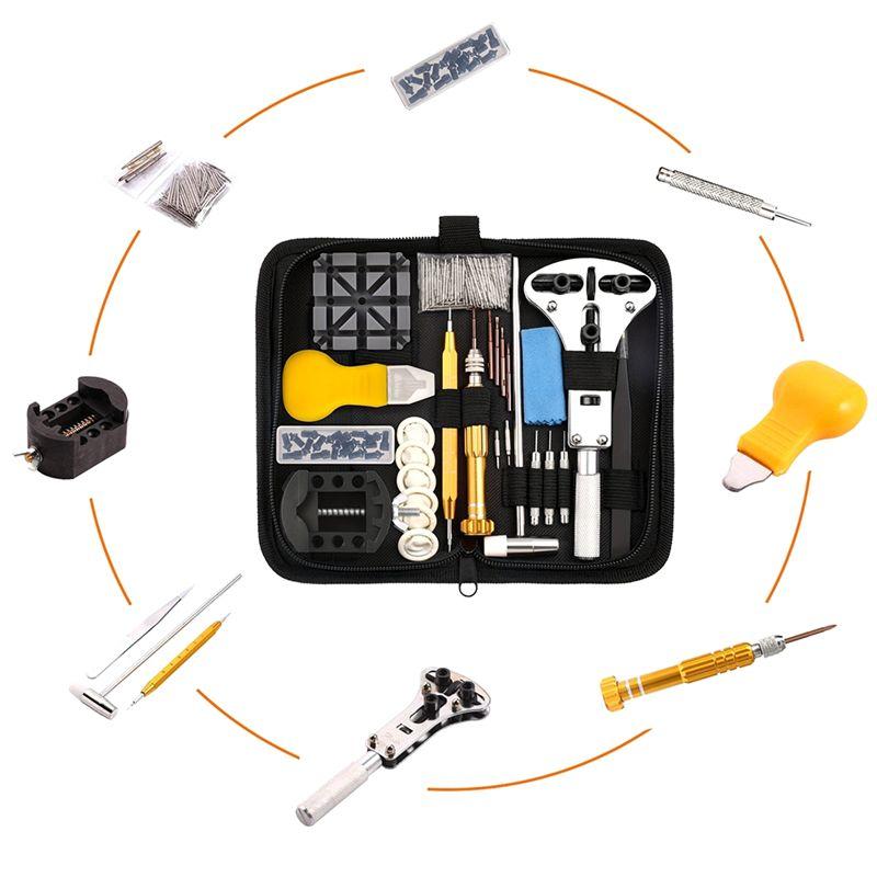 A95D-Watch Repair Kit Professional Multi-Tool Portable Watchmaker Watch Repair Tool Set With Carrying Case