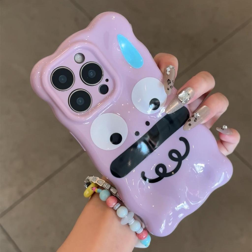 Fun and funny expressions apply to Apple iPhone16/17Pro mobile phone case 14 wavy clouds 15 fine holes 13 soft