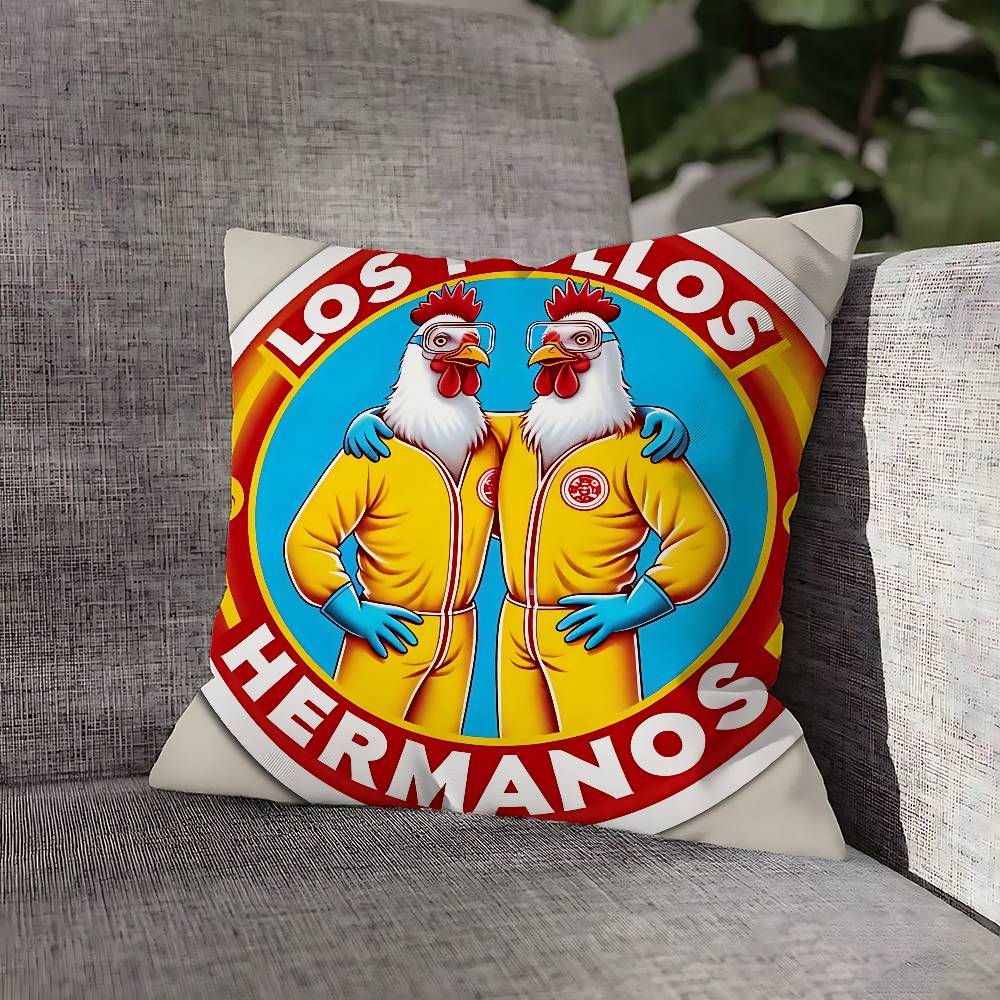 L-Los P-Pollos Hermanos Pillow Case For Sofa Decor Car Office Room Printing Cushion Cover Decorations and Protector