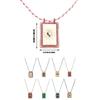 Chic Tarot Card Designs Necklace Adjustable Length Tarot Symbolic Card Pendant Necklace for Daily and Party Wear