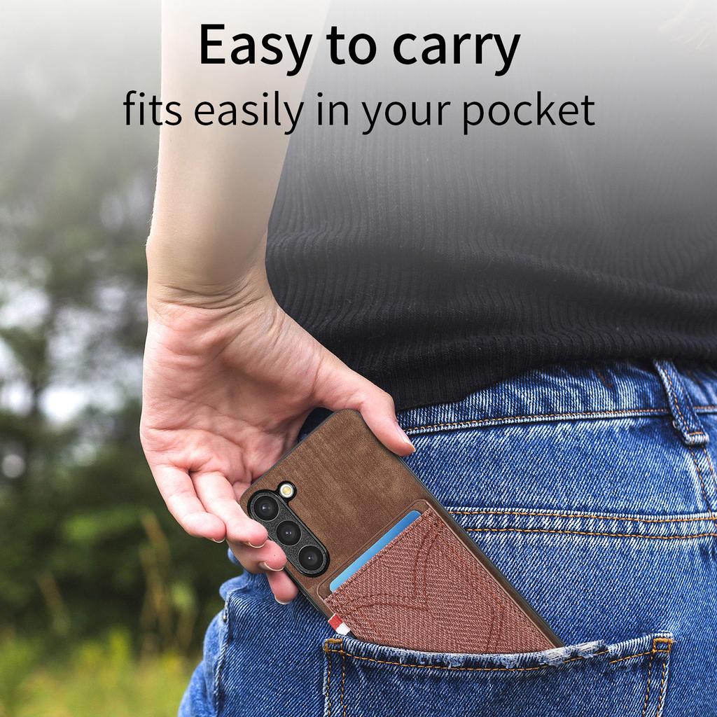 Denim Card Bag Leather Wallet Case for Samsung Galaxy A54 A53 A33 A13 A12 S23 Ultra S22 S20FE S21 Plus Cards Holder Pocket Cover
