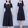 Premium Elegant Summer Casual Dress for Women High Waist Slimming Age Reducing Midi Length Dress