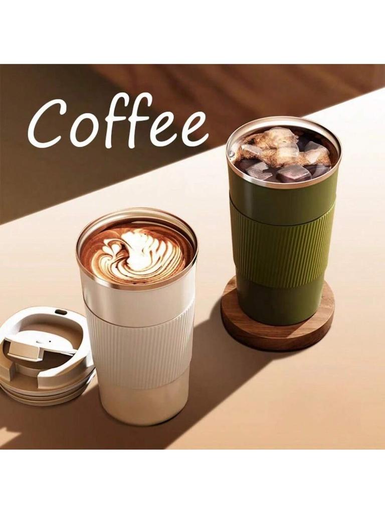 Stainless Steel Coffee Cup Double Layer Vacuum Insulation Cup Office Mug Outdoor Portable Car Water Cups Fashion Mug