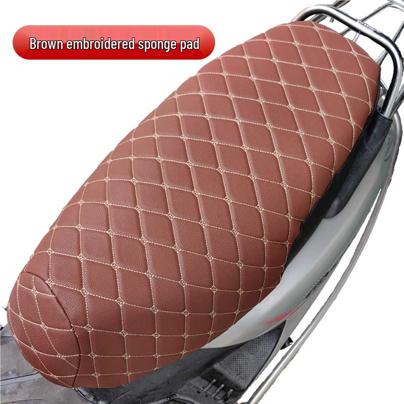 Moshuntong Thickened Winter Leather Seat Cushion for Electric Vehicle & Motorcycle