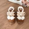 Cute cartoon Shirley Mei snow boots women's 2025 winter new models wear comfortable thickened Velcro velvet cotton shoes
