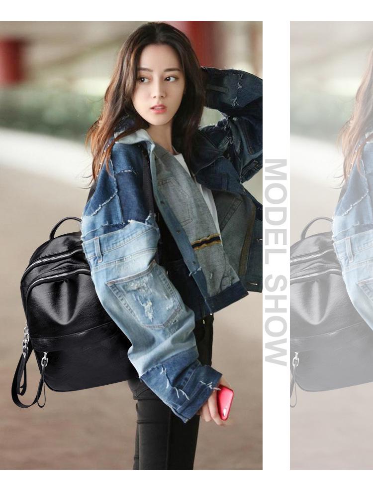 Módní korejský PU módní batoh 2024 pro ženy – příležitostný, univerzální, velká kapacita