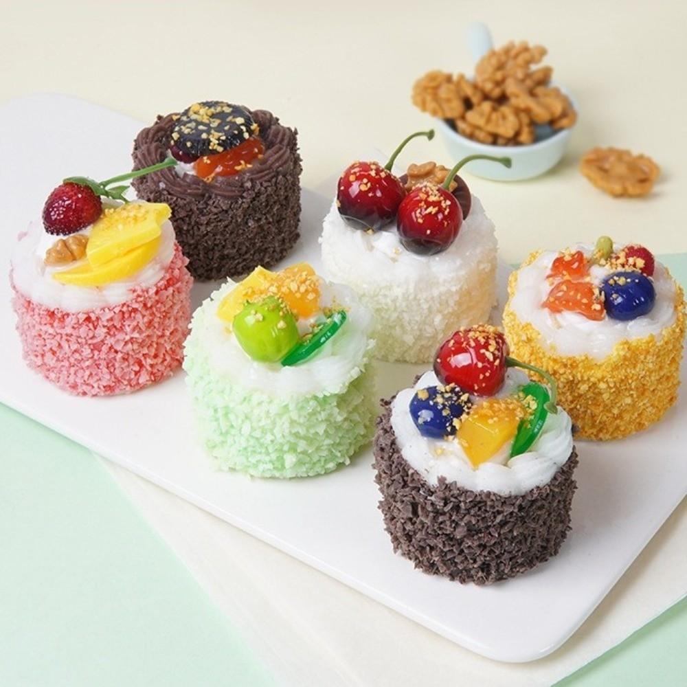 Cartoon Cake Squeeze Toy Soft Refrigerator Magnets New Mochi Squish Foam Toy  For Stress Relief