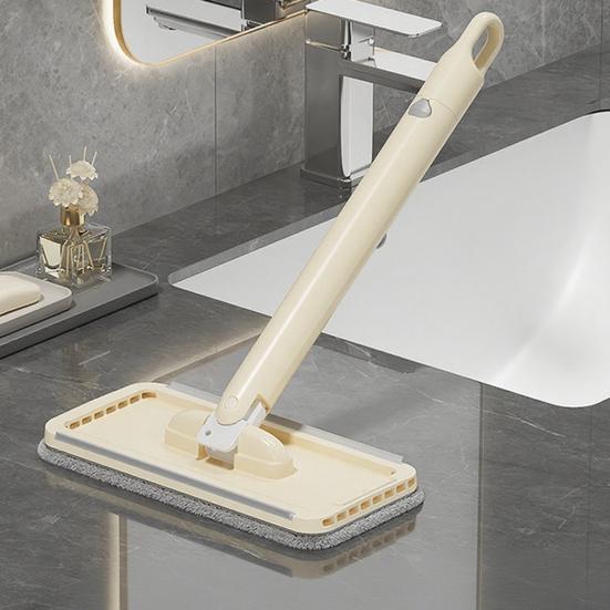 Desktop Mop with Fabric Clamp Scraper Reusable Material 180 Degree Rotating Head Mini Mop Multifunctional Cleaning Tool