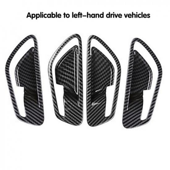 For Hyundai Santa Cruz -2025 Inner Door Handle Bowl Trim Carbon Fiber 4pc