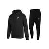 Kapuzenpullover und Jogginghose mit elastischem Bund Lässiges Sportset Herren Activewear Schwarz BV2655-010+BV2680-010
