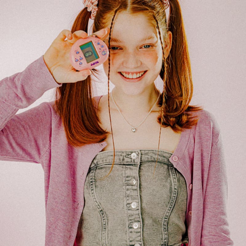 Mellotory Mini Shirring Satin Scrunchie (light Pink)