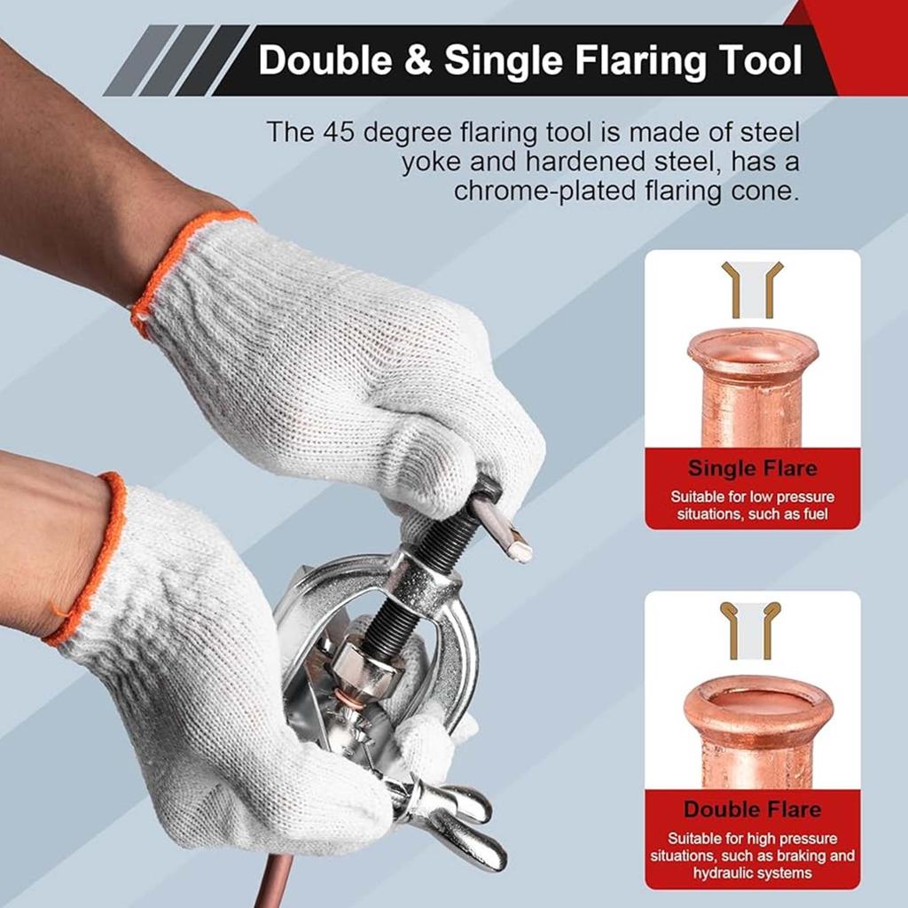 Pipe Cutting Tool Kit Copper Brake Oil Pipe Repair Double Flaring Mold Refrigeration Tool Cutting Flaring Tool