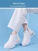 Women's Fleece-Lined Nurse Shoes: Soft Sole, Air Cushion Ankle Boots, Thick Sole, Height-Increasing, Winter Medical Work Shoes.