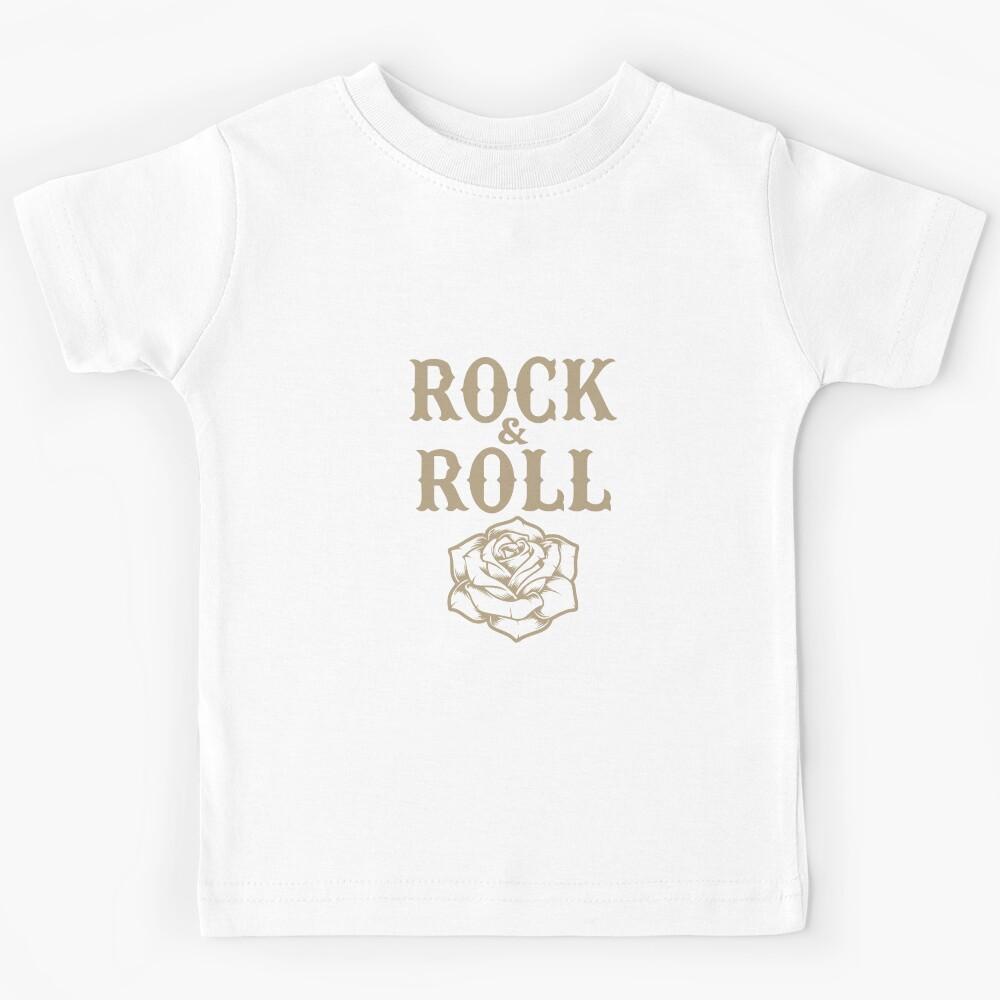 Rock & Roll Rose - Vintage Band Tee Tribute (Retro 1970s Vibes) Kids T-Shirt 120