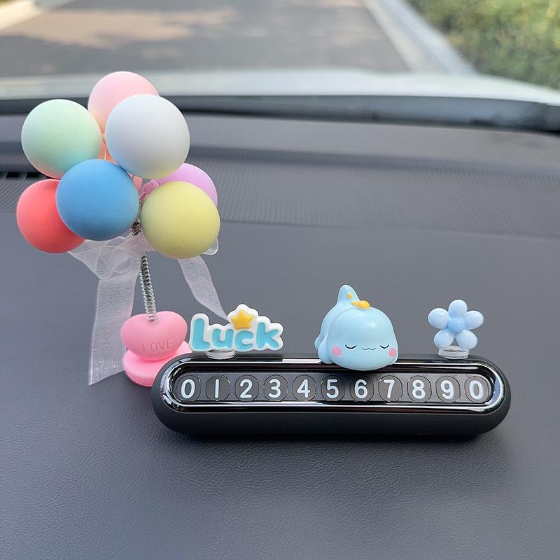 Cute Temporary Parking Phone Number Plate for Car Interior
