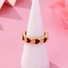 1pc Simple, Cute, Adorable European and American Style Metal Alloy Transparent Red Dripping Heart Ring, Red Heart Shaped Valentine's Day Ring