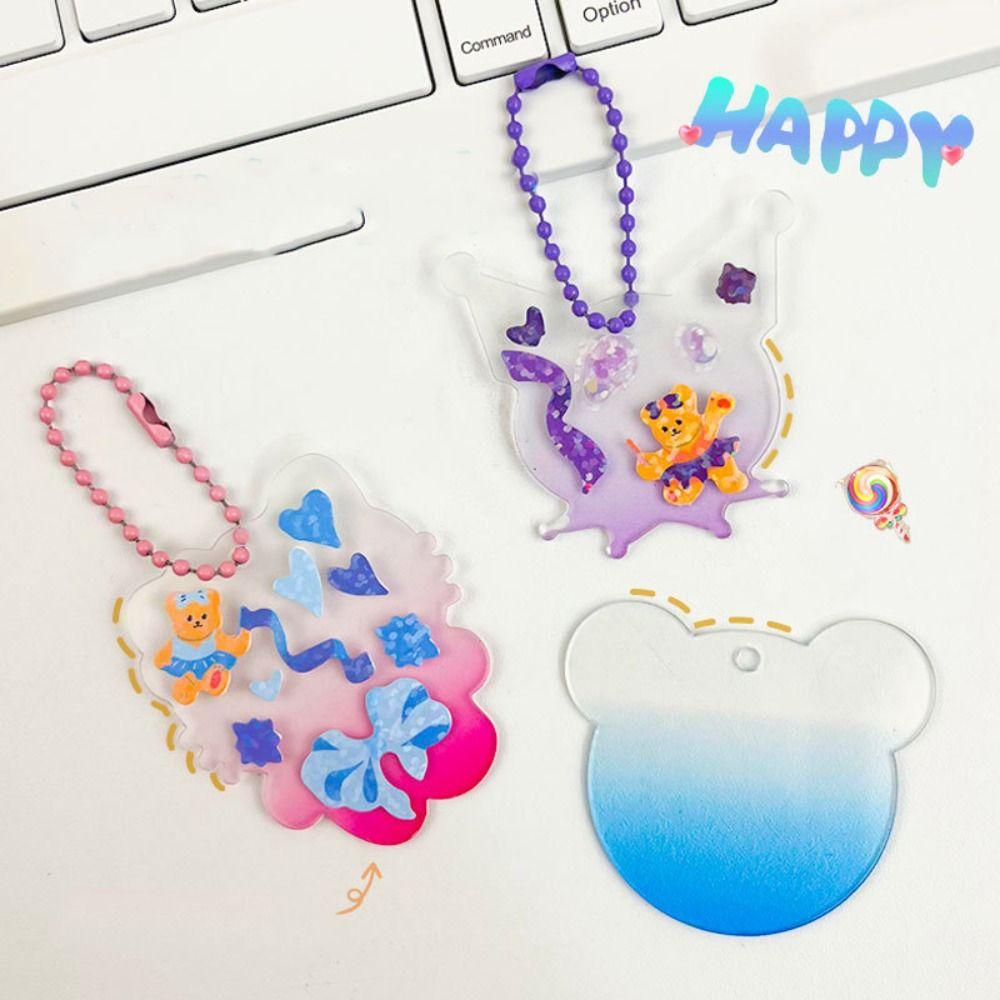 

Прозрачный DIY Goo Plate акриловый брелок Goo Card акриловый брелок акриловый Goo Plate детский подарок